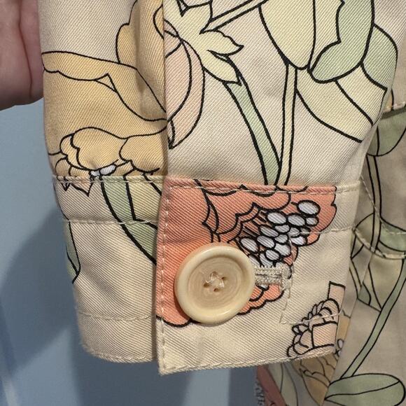 Ann Taylor Loft Jacket Womens XS Petite Floral Print Spring Coat Pockets Buttons - Picture 6 of 14